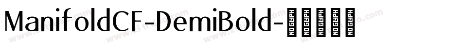 ManifoldCF-DemiBold字体转换