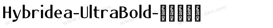 Hybridea-UltraBold字体转换