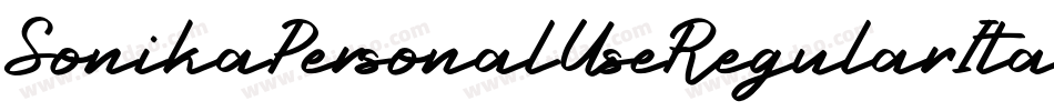 SonikaPersonalUseRegularItalic-z4VL字体转换