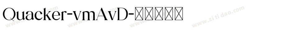 Quacker-vmAvD字体转换