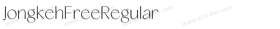JongkehFreeRegular字体转换