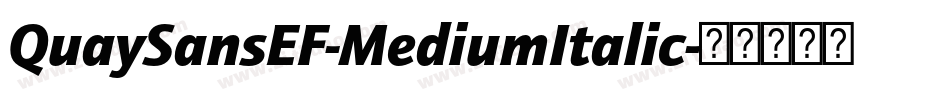 QuaySansEF-MediumItalic字体转换