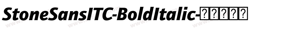 StoneSansITC-BoldItalic字体转换