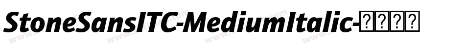 StoneSansITC-MediumItalic字体转换
