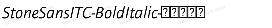 StoneSansITC-BoldItalic字体转换