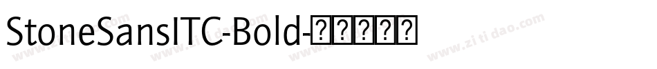 StoneSansITC-Bold字体转换