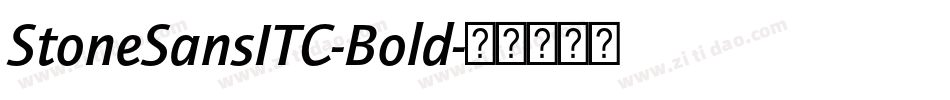 StoneSansITC-Bold字体转换