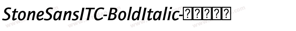 StoneSansITC-BoldItalic字体转换