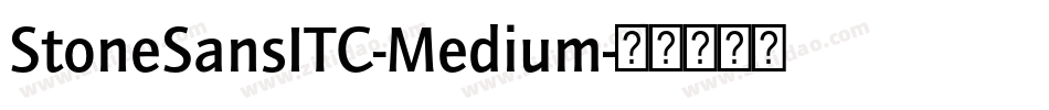StoneSansITC-Medium字体转换