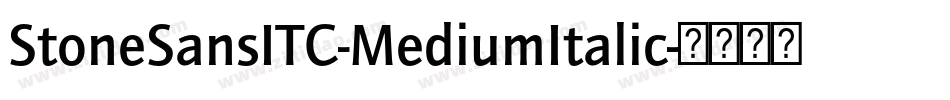 StoneSansITC-MediumItalic字体转换