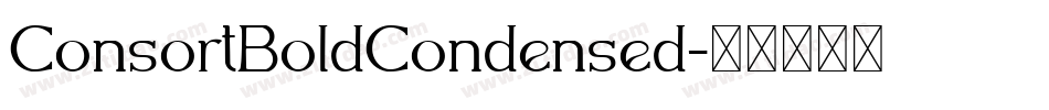 ConsortBoldCondensed字体转换