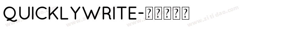 QuicklyWrite字体转换