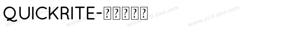 quickrite字体转换