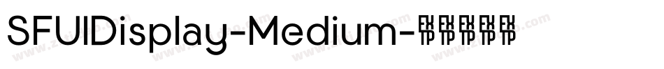 SFUIDisplay-Medium字体转换