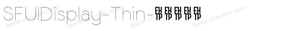 SFUIDisplay-Thin字体转换