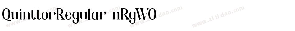 QuinttorRegular-nRgWO字体转换