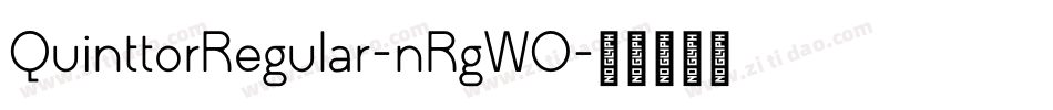QuinttorRegular-nRgWO字体转换