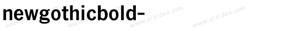 newgothicbold字体转换