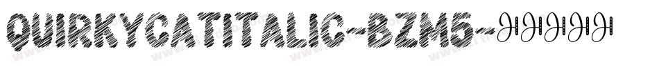 QuirkyCatItalic-BZm5字体转换