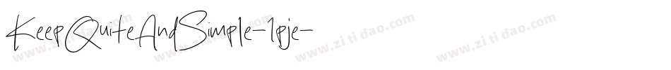 KeepQuiteAndSimple-1pje字体转换