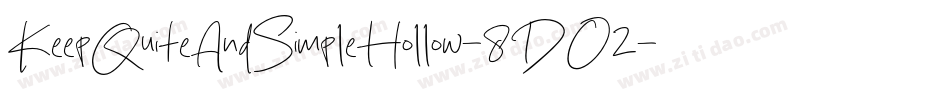 KeepQuiteAndSimpleHollow-8DO2字体转换