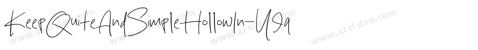 KeepQuiteAndSimpleHollowIn-Y9qa字体转换