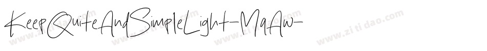 KeepQuiteAndSimpleLight-MqAw字体转换