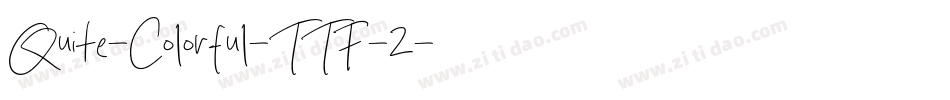 Quite-Colorful-TTF-2字体转换