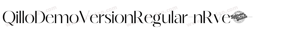 QilloDemoVersionRegular-nRve0字体转换
