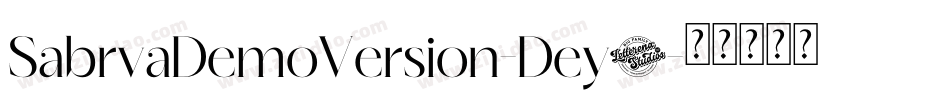 SabrvaDemoVersion-Dey3字体转换