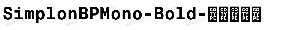 SimplonBPMono-Bold字体转换