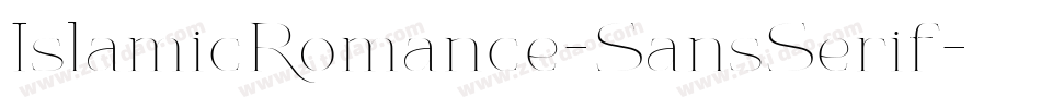 IslamicRomance-SansSerif字体转换