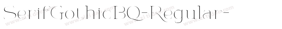 SerifGothicBQ-Regular字体转换
