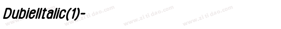 DubielItalic(1)字体转换