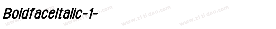 BoldfaceItalic-1字体转换