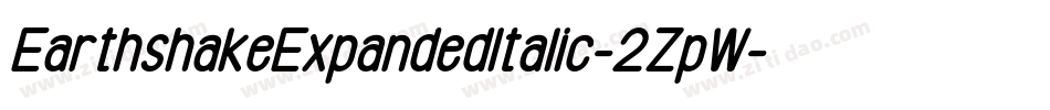 EarthshakeExpandedItalic-2ZpW字体转换