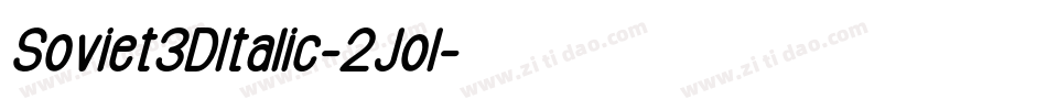 Soviet3DItalic-2Jol字体转换