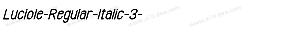 Luciole-Regular-Italic-3字体转换