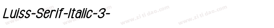 Luiss-Serif-Italic-3字体转换 Luiss-Serif-Italic-3字体转换