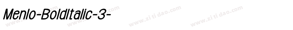 Menlo-BoldItalic-3字体转换