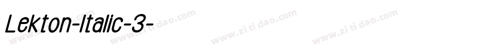 Lekton-Italic-3字体转换