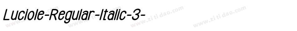 Luciole-Regular-Italic-3字体转换