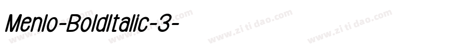 Menlo-BoldItalic-3字体转换