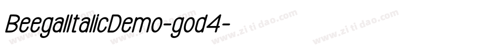 BeegalItalicDemo-god4字体转换