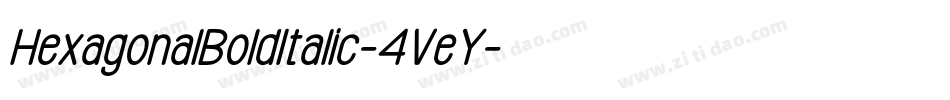 HexagonalBoldItalic-4VeY字体转换