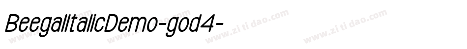BeegalItalicDemo-god4字体转换