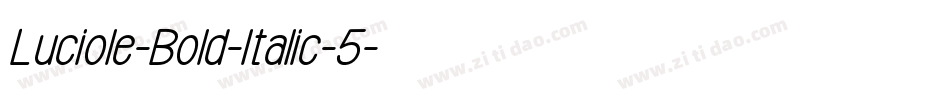 Luciole-Bold-Italic-5字体转换