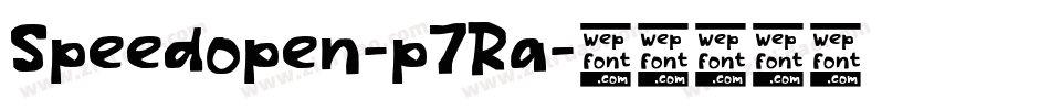 Speedopen-p7Ra字体转换