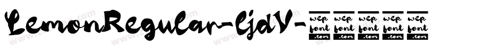 LemonRegular-ljdV字体转换
