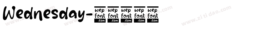 Wednesday字体转换